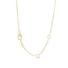 Diamond-Cut Sideways Paper Clip Necklace in 14K Two-Tone Gold