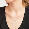 Diamond-Cut Solitaire-Style Necklace in 14K Two-Tone Gold