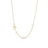 Diamond-Cut Solitaire-Style Necklace in 14K Two-Tone Gold