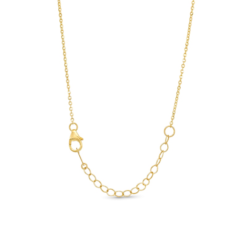 Diamond-Cut Solitaire-Style Necklace in 14K Two-Tone Gold|Peoples Jewellers