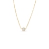 Diamond-Cut Solitaire-Style Necklace in 14K Two-Tone Gold