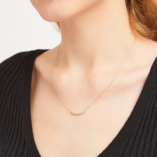 Diamond-Cut Brilliance Beads Necklace in 14K Gold