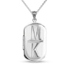 Thumbnail Image 1 of Men's Engravable Dog Tag Style Locket in Sterling Silver (2 Images and Initials) - 22&quot;