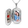 Thumbnail Image 3 of Men's Engravable Dog Tag Style Locket in Sterling Silver (2 Images and Initials) - 22&quot;