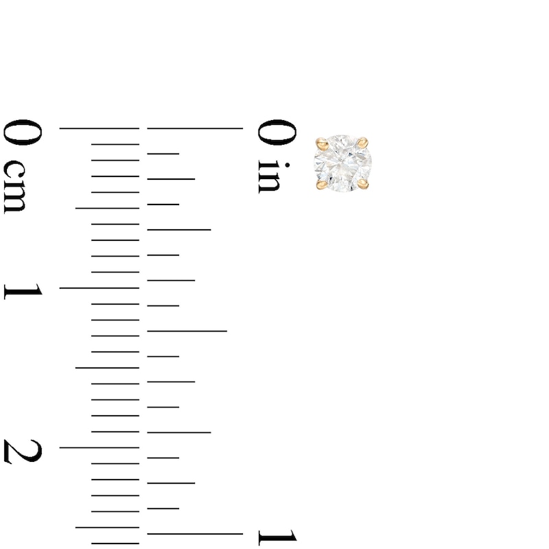 Main Image 4 of Essentials 1.01 CT. T.W. Diamond Solitaire Three Pair Stud Earrings Set in 10K Gold