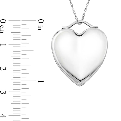 Engravable Heart Locket in Sterling Silver (1-2 Images and 1 Line)