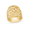 Thumbnail Image 0 of Diamond-Cut Floral Lattice Ring in 14K Gold