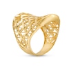 Thumbnail Image 2 of Diamond-Cut Floral Lattice Ring in 14K Gold