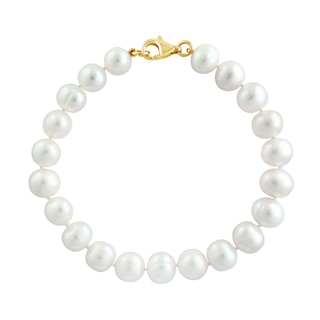 EFFY™ Collection 7.5-8.0mm Freshwater Cultured Pearl Strand Necklace, Strand Bracelet and Stud Earrings Set in 14K Gold