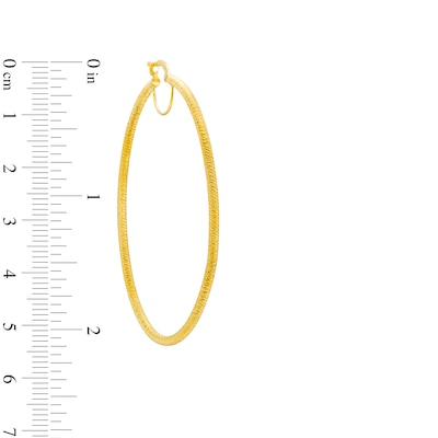 Diamond-Cut 50.0mm Hoop Earrings in 14K Gold