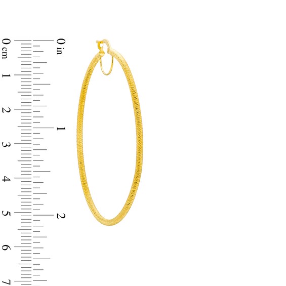 Diamond-Cut 50.0mm Hoop Earrings in 14K Gold