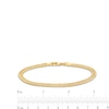 Thumbnail Image 2 of Diamond-Cut 4.6mm Curb Chain Bracelet in Hollow 14K Two-Tone Gold - 7.5"