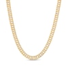 Diamond-Cut 4.6mm Curb Chain Necklace in Hollow 14K Two-Tone Gold - 18"