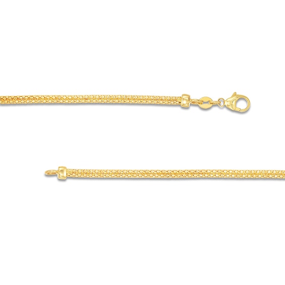 Oval Infinity Braid Necklace in Solid 14K Gold - 17"