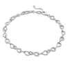 0.50 CT. T.W. Diamond Alternating Infinity Link Anklet in Sterling Silver - 10"