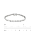 Thumbnail Image 3 of 0.25 CT. T.W. Diamond Round and Bar Alternating Bracelet in Sterling Silver
