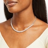 Thumbnail Image 1 of 0.33 CT. T.W. Diamond Miracle Tennis-Style Necklace in Sterling Silver - 17"