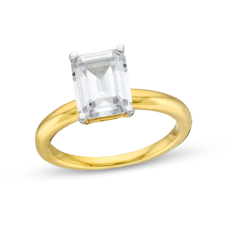 3.00 CT. Certified Emerald-Cut Lab-Created Diamond Solitaire Engagement Ring in 14K Gold (F/SI2)|Peoples Jewellers