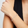 Thumbnail Image 1 of 1.00 CT. T.W. Diamond Infinity Ribbon Link Bracelet in Sterling Silver