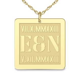 Men's Engravable Dog Tag Pendant (3 Lines)