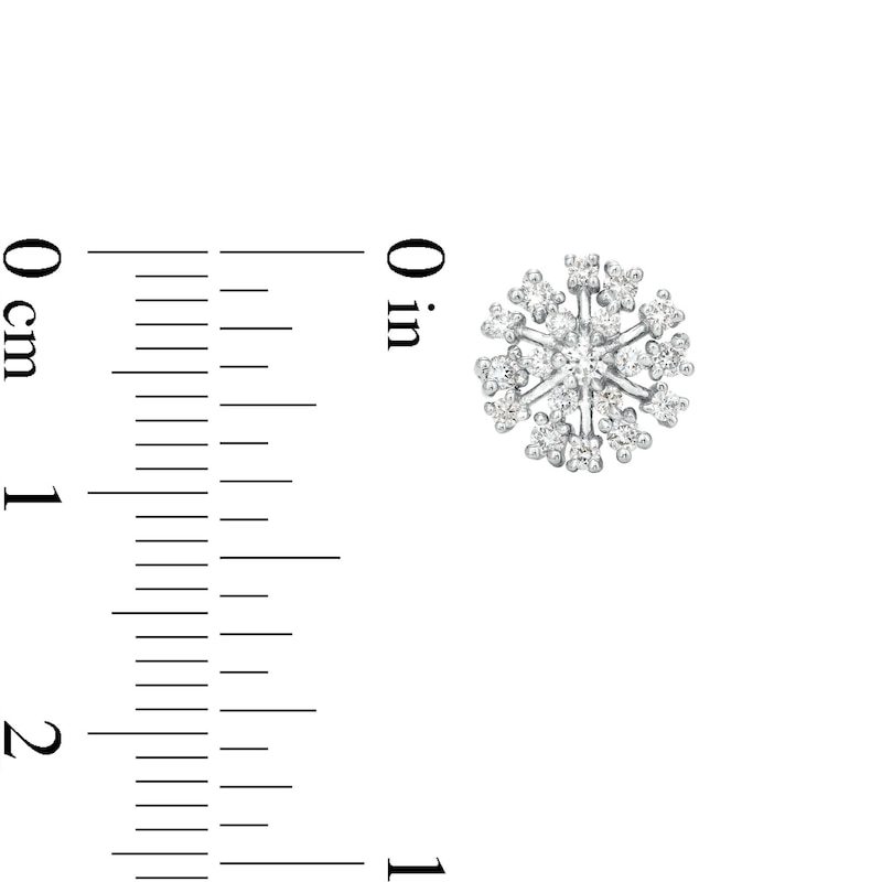 0.50 CT. T.W. Diamond Snowflake Stud Earrings in Sterling Silver|Peoples Jewellers