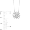 Thumbnail Image 2 of 0.50 CT. T.W. Diamond Snowflake Pendant in Sterling Silver