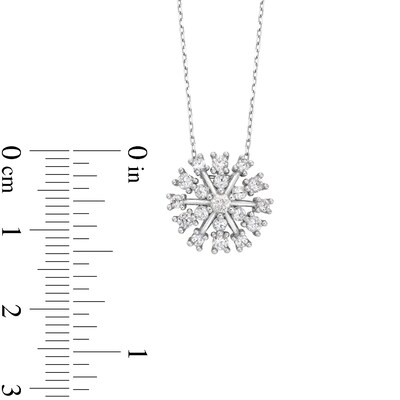 0.50 CT. T.W. Diamond Snowflake Pendant in Sterling Silver