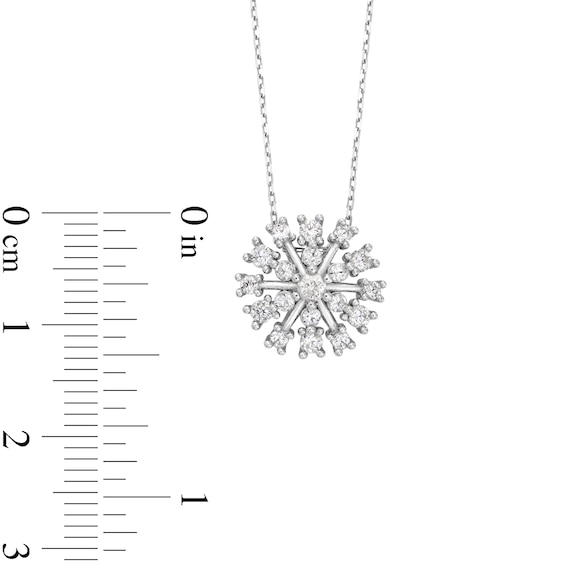 0.50 CT. T.W. Diamond Snowflake Pendant in Sterling Silver