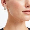 Thumbnail Image 1 of 1.00 CT. T.W. Diamond Multi-Row Layered Woven Hoop Earrings in Sterling Silver with 14K Gold Plate