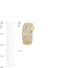 Thumbnail Image 2 of 1.00 CT. T.W. Diamond Multi-Row Layered Woven Hoop Earrings in Sterling Silver with 14K Gold Plate
