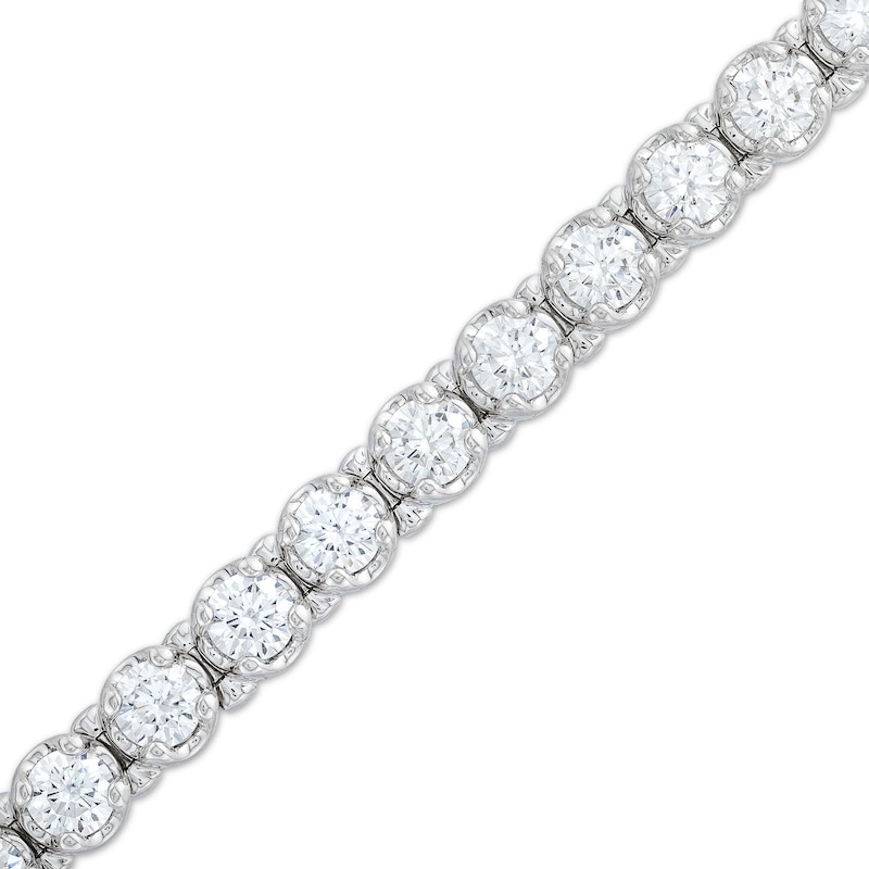 10.00 CT. T.W. Certified Lab-Created Diamond Tennis Bracelet in 10K White Gold (I/I1) - 7.25"|Peoples Jewellers