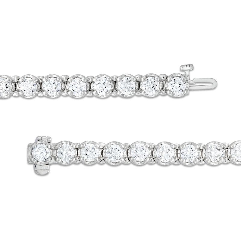 10.00 CT. T.W. Certified Lab-Created Diamond Tennis Bracelet in 10K White Gold (I/I1) - 7.25"|Peoples Jewellers