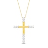 1.00 CT. T.W. Certified Lab-Created Diamond Cross Pendant in 10K Gold (I/I1)