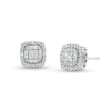 Thumbnail Image 0 of 0.10 CT. T.W. Diamond Miracle Cushion Frame Stud Earrings in Sterling Silver