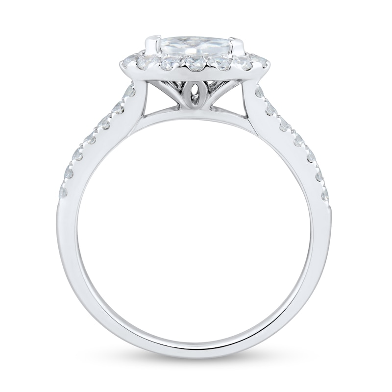 Sideways 0.69 CT. T.W. Marquise-Cut Diamond Frame Ring in 14K White Gold (I/SI2-I1)|Peoples Jewellers