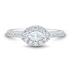 Sideways 0.69 CT. T.W. Marquise-Cut Diamond Frame Ring in 14K White Gold (I/SI2-I1)