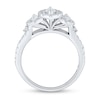 0.95 CT. T.W. Marquise-Cut Diamond Frame Three Stone Engagement Ring in 14K White Gold (I/I1-I2)