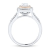 Thumbnail Image 1 of 0.69 CT. T.W. Cushion-Cut Diamond Double Frame Engagement Ring in 14K Two-Tone Gold (I/SI2)