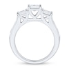 1.95 CT. T.W. Diamond Three Stone Engagement Ring in 14K White Gold (I/I2)