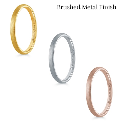 2.0mm Engravable Comfort-Fit Wedding Band in 14K Rose Gold (1 Finish and Line)