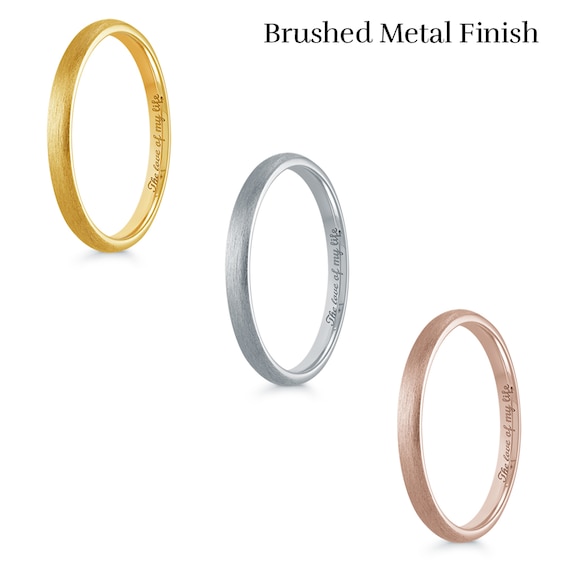 2.0mm Engravable Comfort-Fit Wedding Band in 14K Rose Gold (1 Finish and Line)