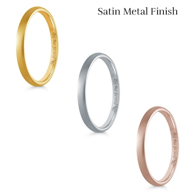 2.0mm Engravable Comfort-Fit Wedding Band in 14K Rose Gold (1 Finish and Line)