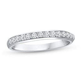 0.23 CT. T.W. Diamond Polished Edge Band in 14K White Gold