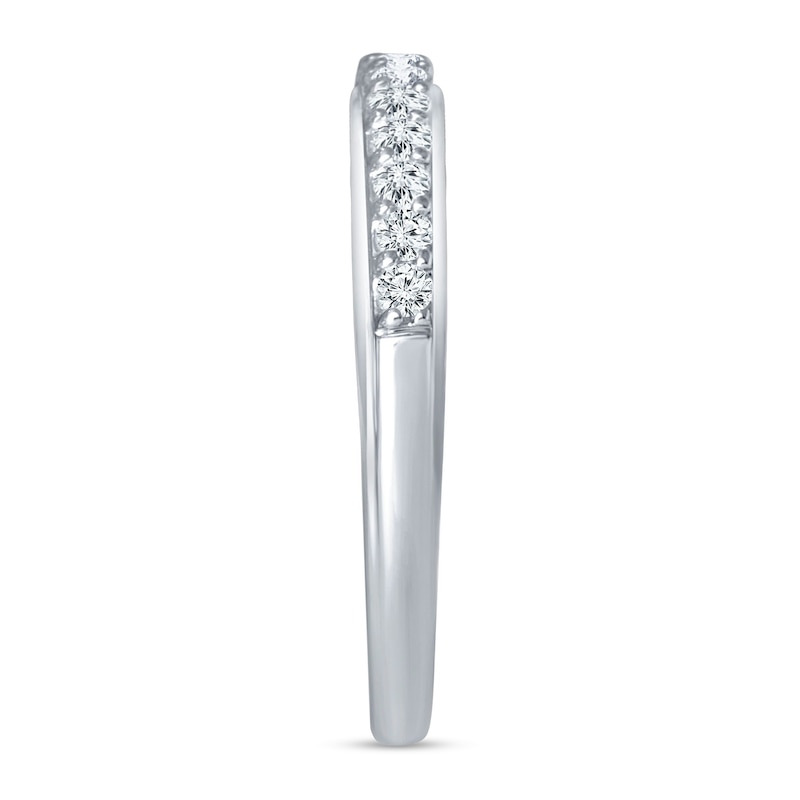 0.23 CT. T.W. Diamond Polished Edge Band in 14K White Gold|Peoples Jewellers