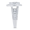 Thumbnail Image 1 of 1.95 CT. T.W. Pear Multi-Diamond Teardrop Frame Multi-Row Engagement Ring in 10K White Gold