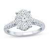 1.45 CT. T.W. Oval Multi-Diamond Engagement Ring in 14K White Gold