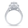 Thumbnail Image 3 of 1.45 CT. T.W. Pear Multi-Diamond Vintage-Style Engagement Ring in 14K White Gold