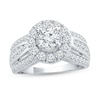 1.95 CT. T.W. Diamond Frame Multi-Row Engagement Ring in 14K White Gold (I/I1-I2)