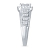 1.75 CT. T.W. Quad Princess-Cut Diamond Frame Tiered Shank Engagement Ring in 14K White Gold