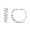 Sideways 0.29 CT. T.W. Marquise Multi-Diamond Cascading Hoop Earrings in 10K White Gold